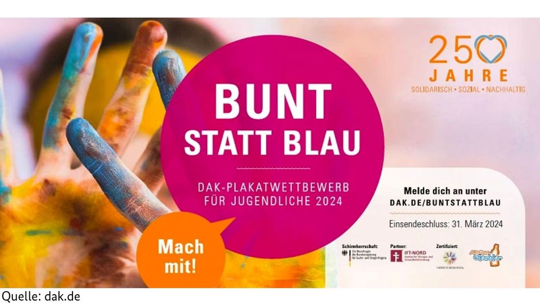 Screenshot der "bunt statt blau"-Seite
