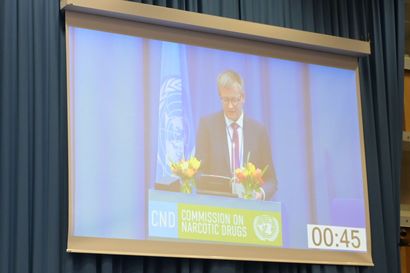 Beauftragter der Bundesregierung für Sucht- und Drogenfragen, Burkhard Blienert, spricht auf 66. Sitzung der Commission of Narcotic Drugs