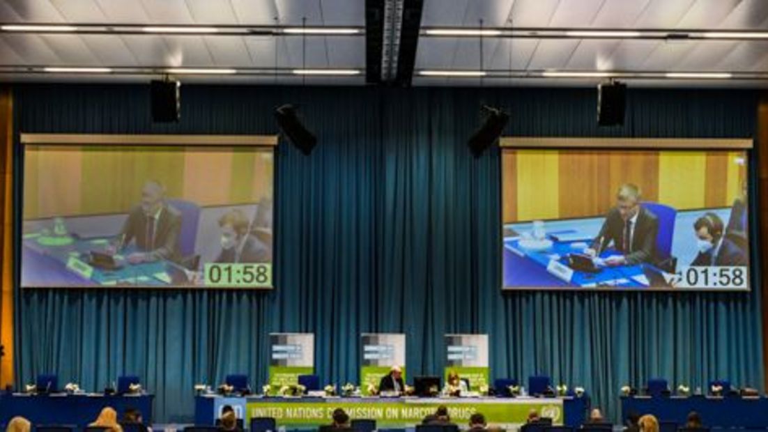 Plenarsaal der 65.CND Konferenz