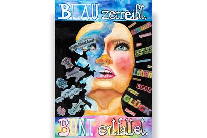 Bundessieg „bunt statt blau“: Schülerin aus Hessen gewinnt Plakatwettbewerb gegen Komasaufen